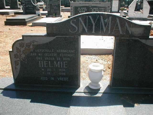 SNYMAN Helmie 1934-1988