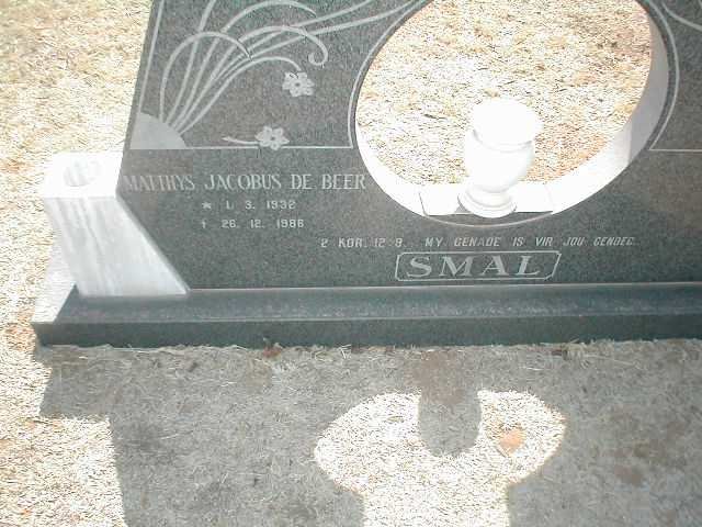 SMAL Matthys Jacobus de Beer 1932-1986