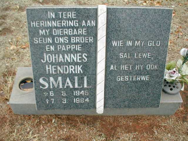 SMALL Johannes Hendrik 1945-1984