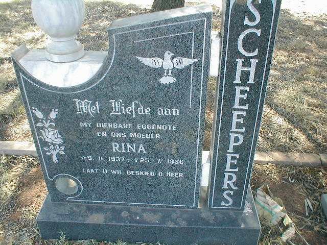 SCHEEPERS Rina 1937-1986