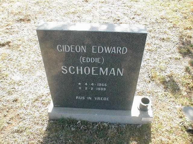 SCHOEMAN Gideon Edward 1955-1989