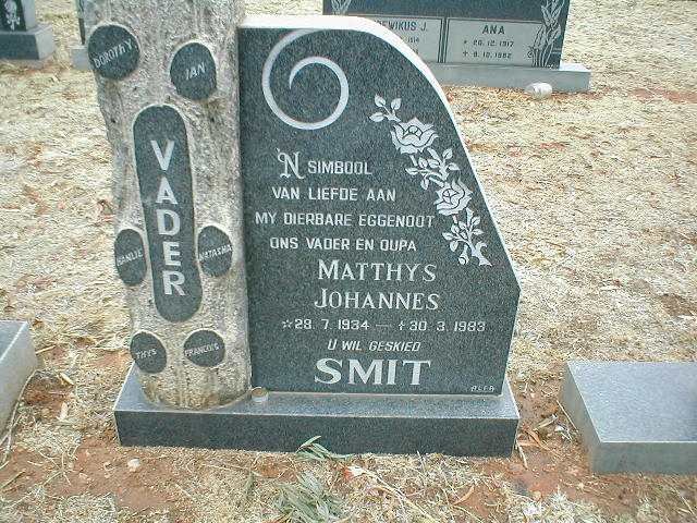 SMIT Matthys Johannes 1934-1983