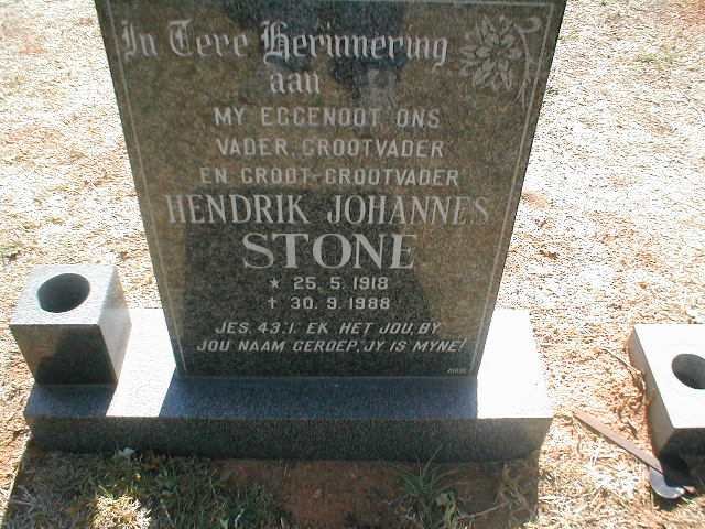 STONE Hendrik Johannes 1918-1988