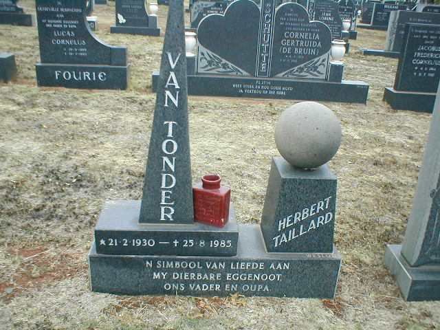 TONDER Herbert Taillard, van 1930-1985