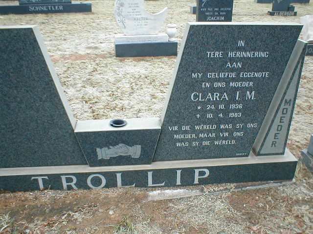 TROLLIP Clara I.M. 1936-1983