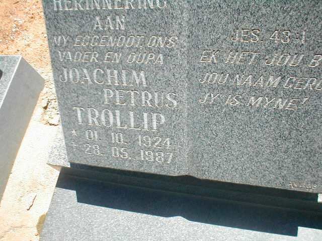 TROLLIP Joachim Petrus 1924-1987