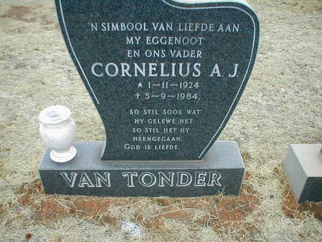 TONDER Cornelius A.J., van 1924-1984
