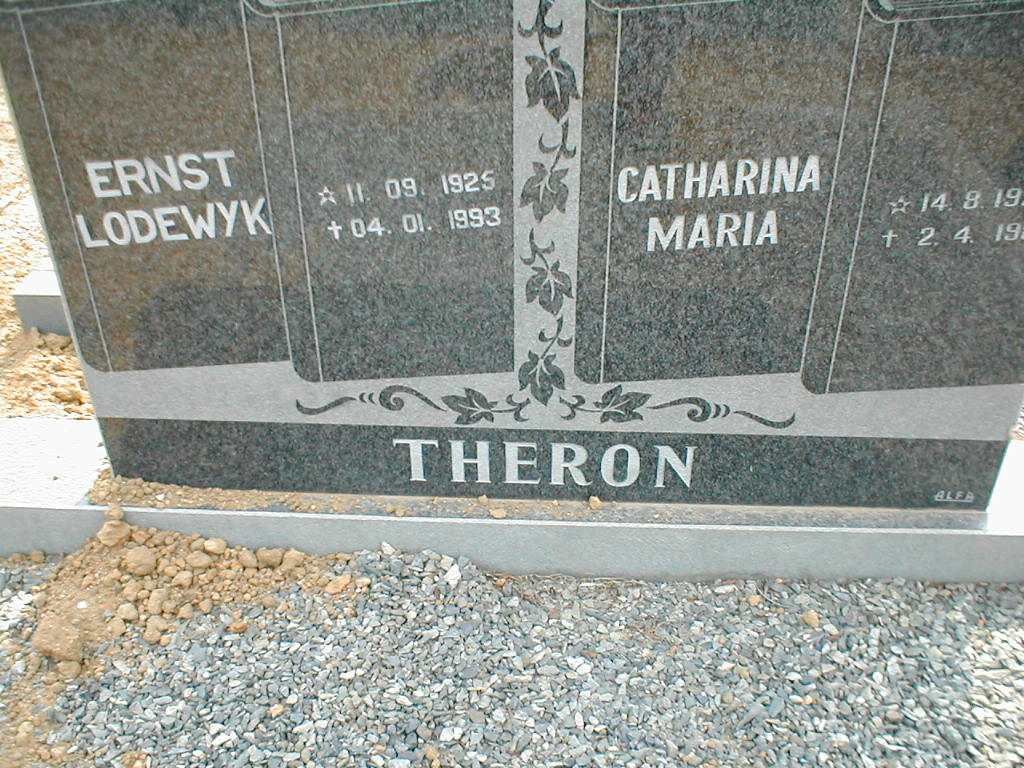THERON  Ernest Lodewyk 1925-1993 &amp; Cathrina Maria 19??-19??