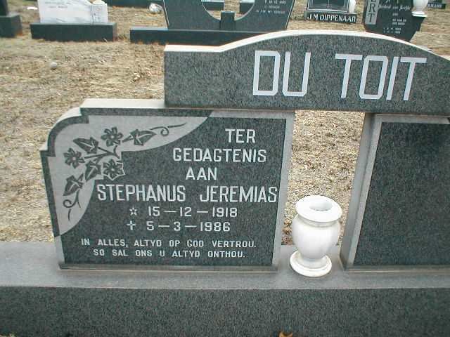 TOIT Stephanus Jeremias, du 1918-1986