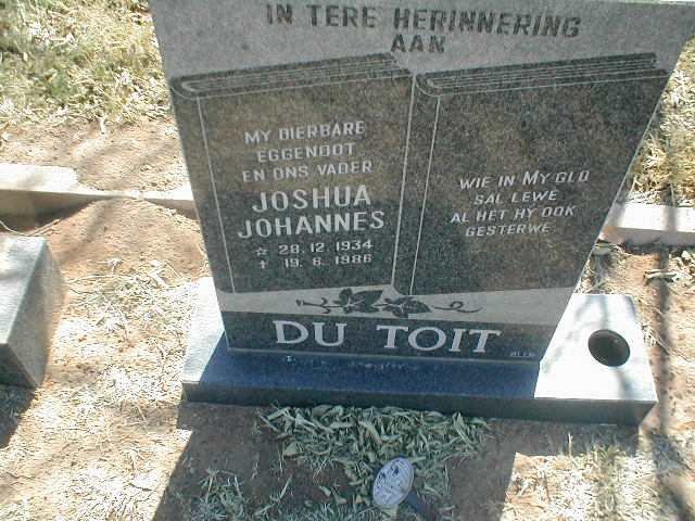 TOIT Joshua Johannes, du 1934-1986