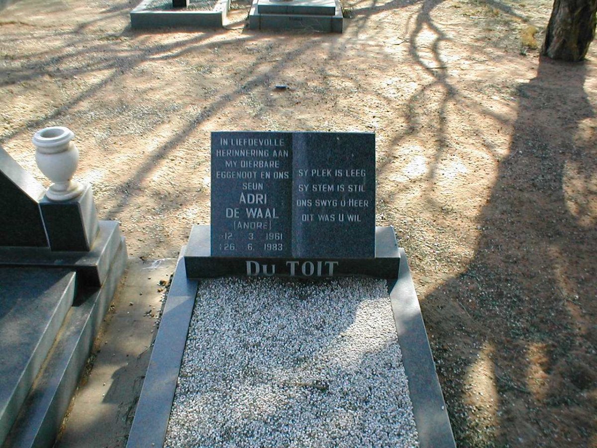TOIT Adri De Waal, du 1961-1983