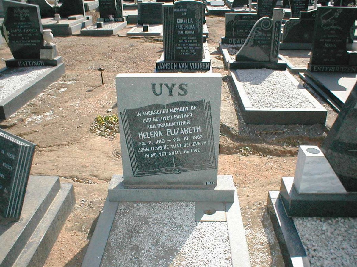 UYS Helena Elizabeth 1910-1983