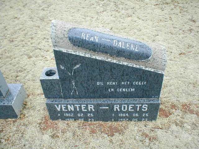 VENTER Rean 1962-1982, ROETS Dalene 1964-1982