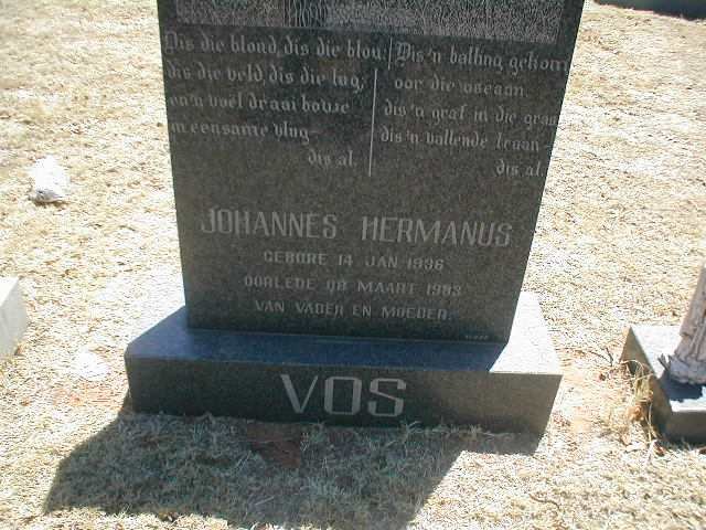 VOS Johannes Hermanus 1936-1983
