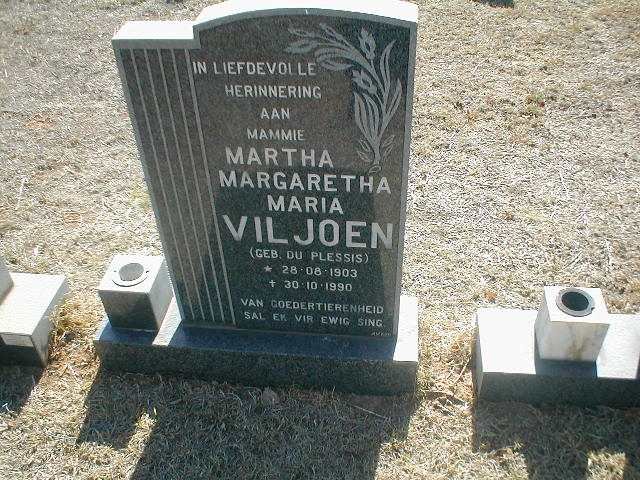 VILJOEN Martha Margaretha Maria nee DU PLESSIS 1903 - 1990
