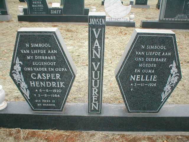 VUUREN Casper Hendrik, Jansen van 1920-1984 &amp; Nellie 1926