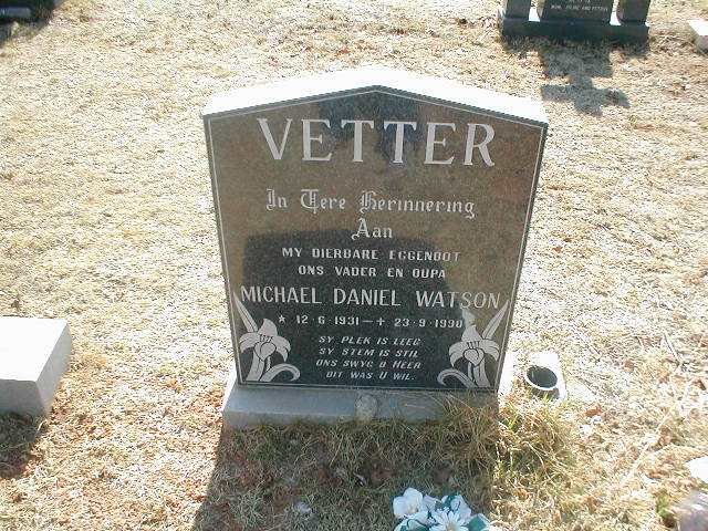 VETTER Micael Daniel Watson 1931 - 1990