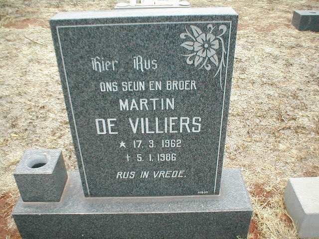 VILLIERS Martin, de 1962-1986