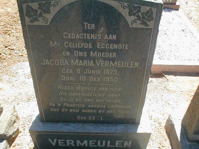 VERMEULEN  Jacoba Maria 1873-1950