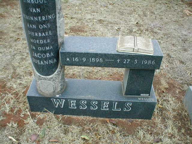 WESSELS Jacobs Susanna 1898-1986