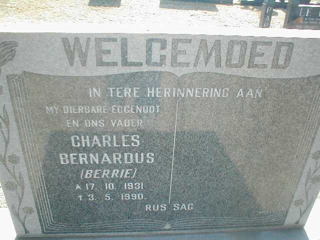 WELGEMOED Charles Bernardus 1931-1990