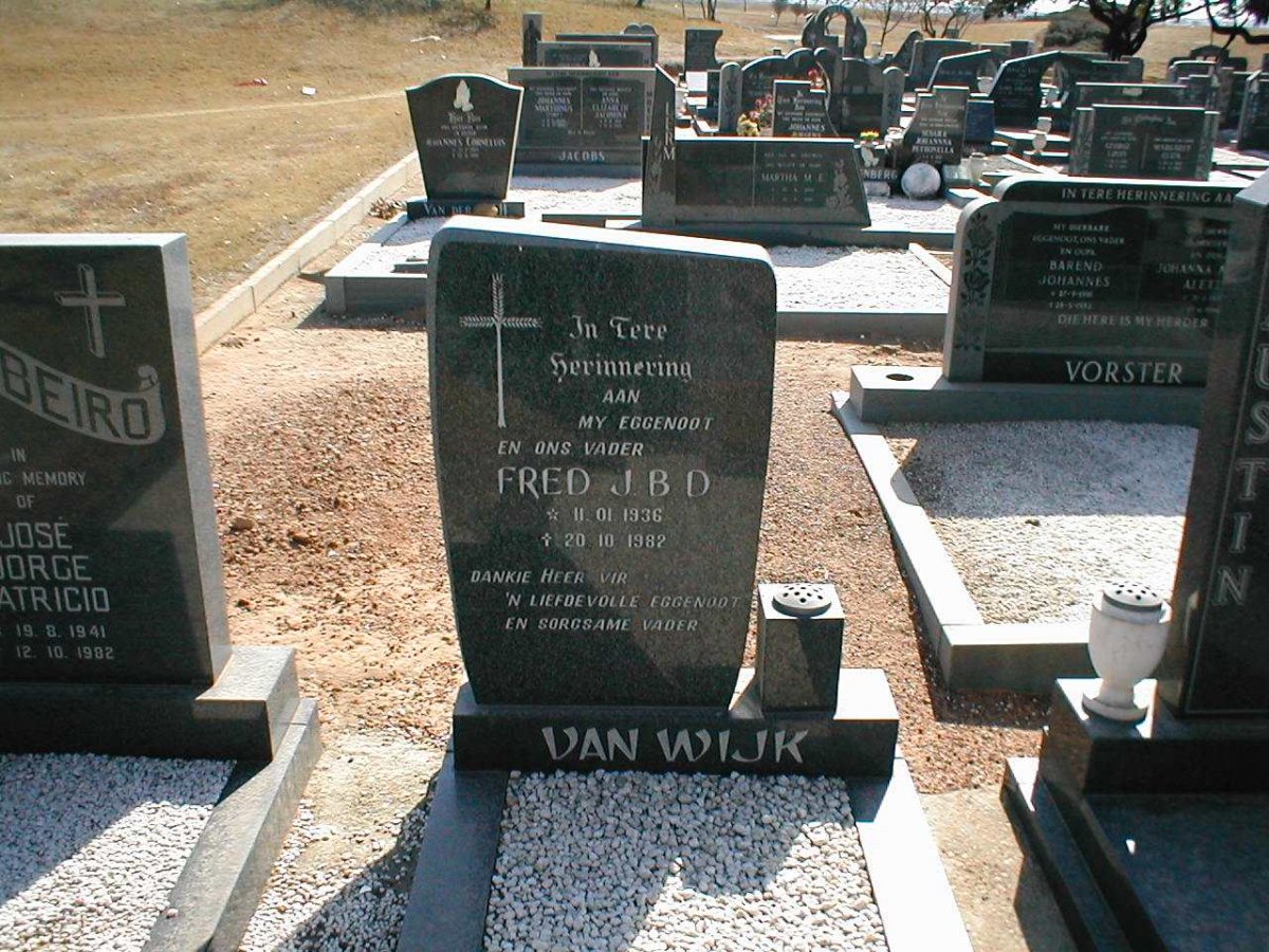 WIJK Fred J.B.D., van 1936-1982