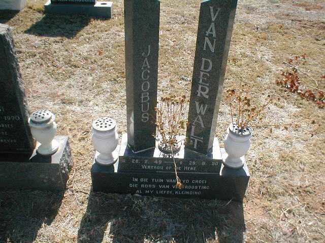 WALT Jacobus, van der 1949-1990