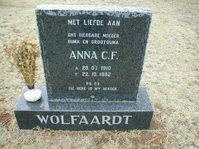WOLFAARDT Anna C.F. 1901-1982