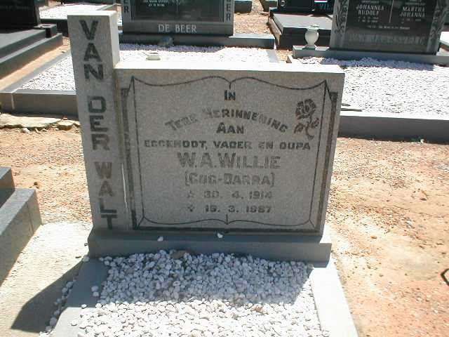 WALT W.A., van der 1914-1987