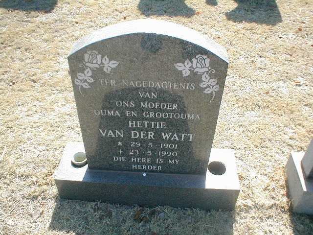 WATT Hettie, van der 1901-1990