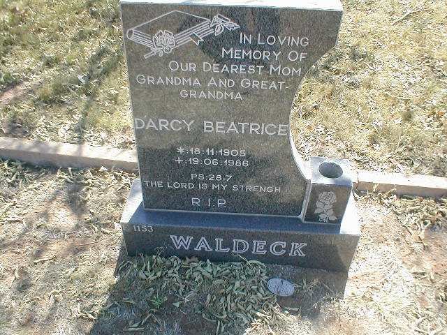 WALDECK D'Arcy Beatrice 1905-1986