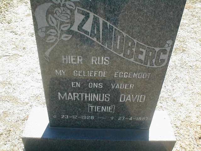 ZANDBERG Marthinus David 1928-1987
