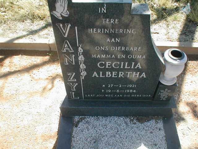 ZYL Cecilia Albertha, van 1921-1984