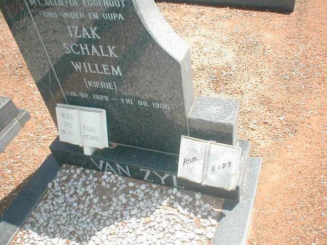 ZYL Izak Schalk Willem, van 1928-1986