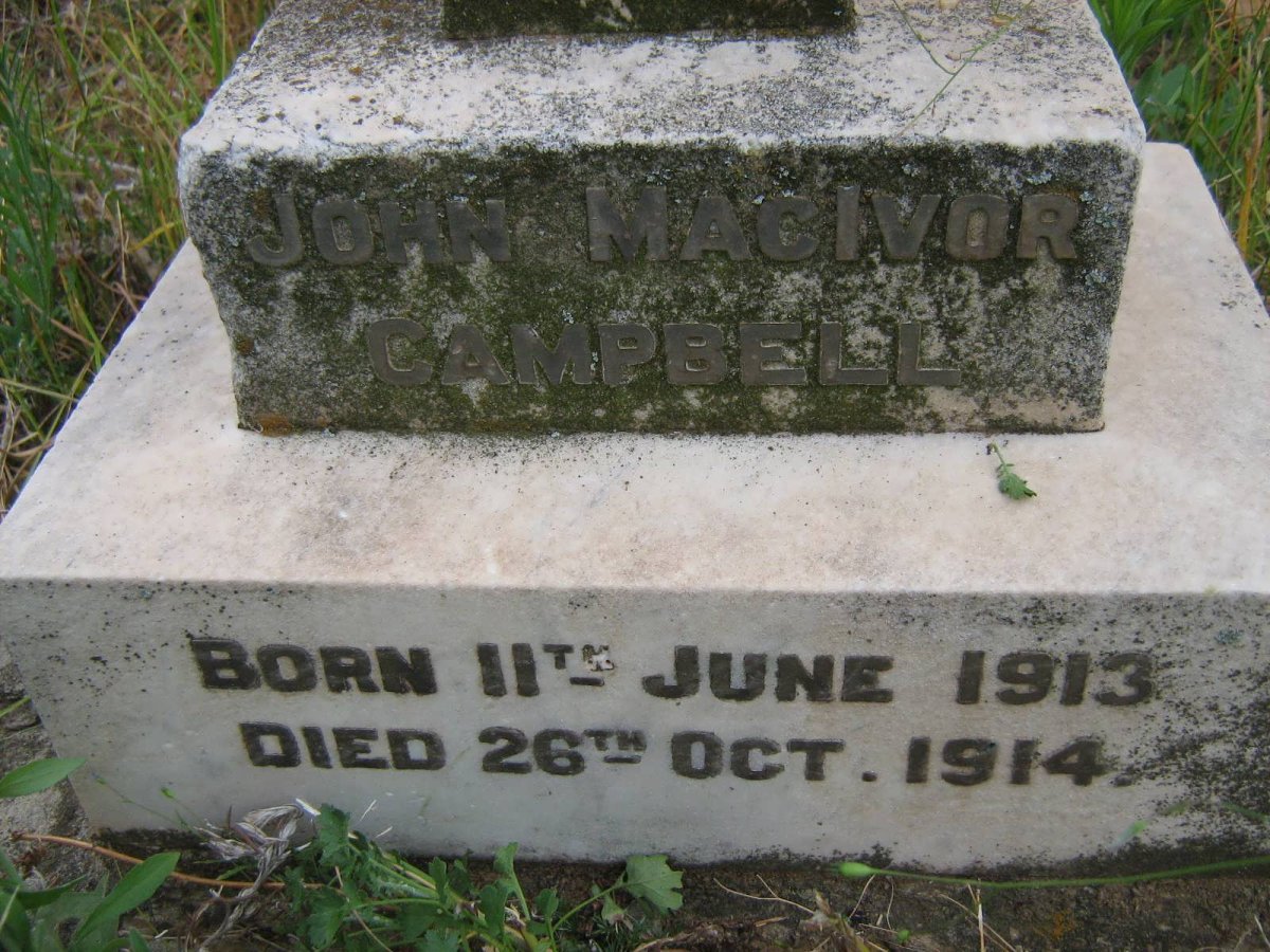 CAMPBELL John Macivor 1913-1914