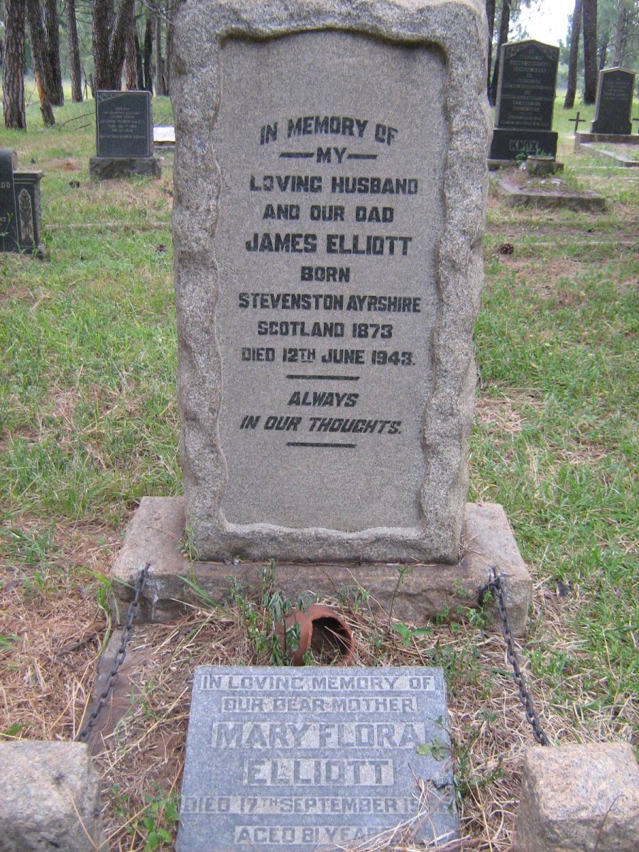 ELLIOTT James 1873-1943 &amp; Mary Flora -1956