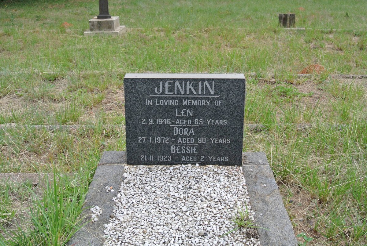 JENKIN Len -1946 &amp; Dora -1972 :: JENKIN Bessie -1923