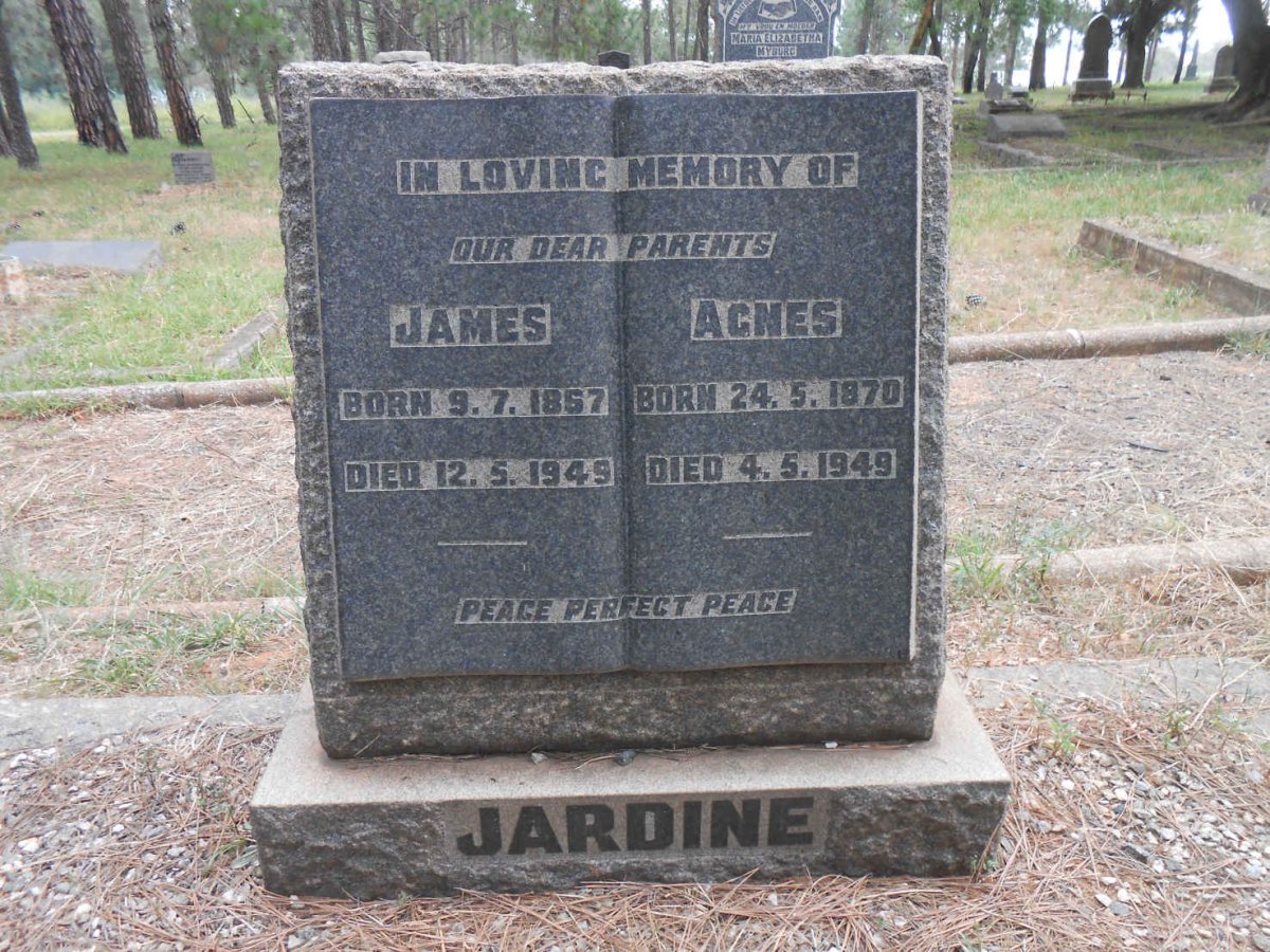 JARDINE James 1857-1949 &amp; Agnes 1870-1949