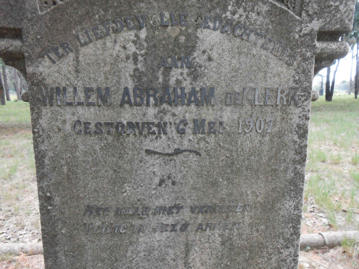 KLERK Willem Abraham, de  -1907