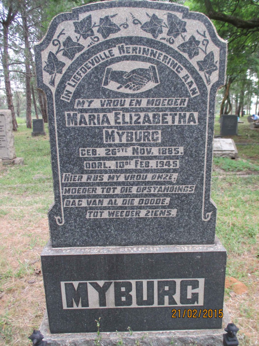 MYBURG Maria Elizabetha 1885-1945