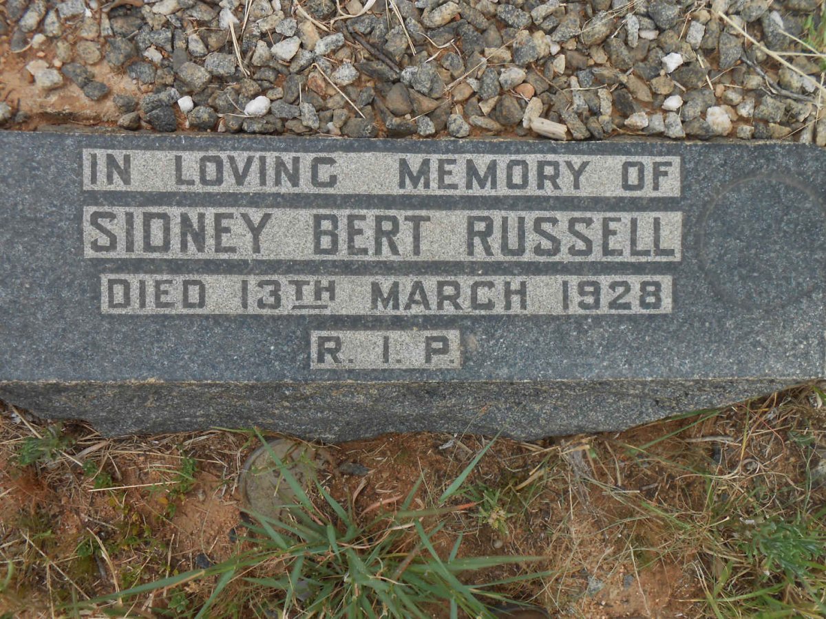 RUSSELL Sidney Bert -1928