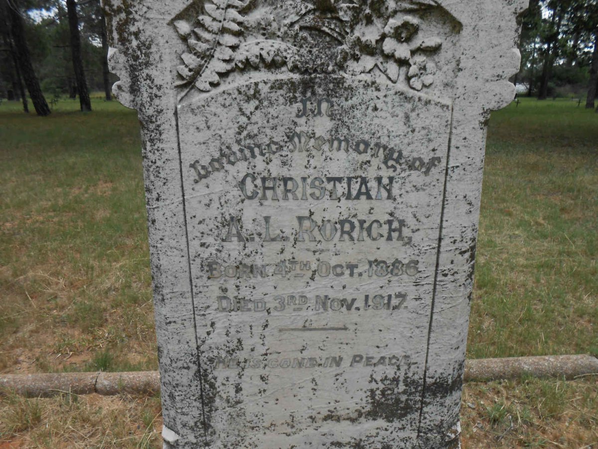 RORICH Christian A.L. 1886-1917