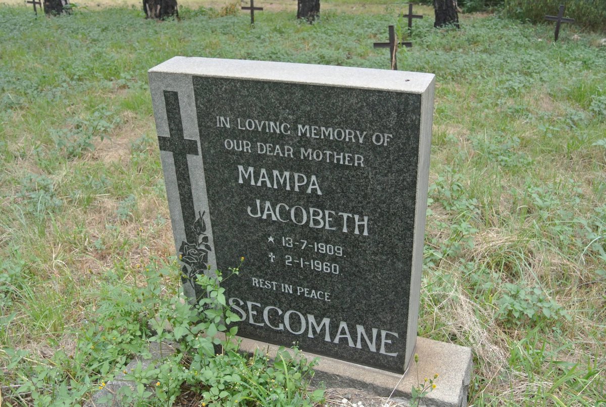 SEGOMANE Mampa Jacobeth 1909-1960