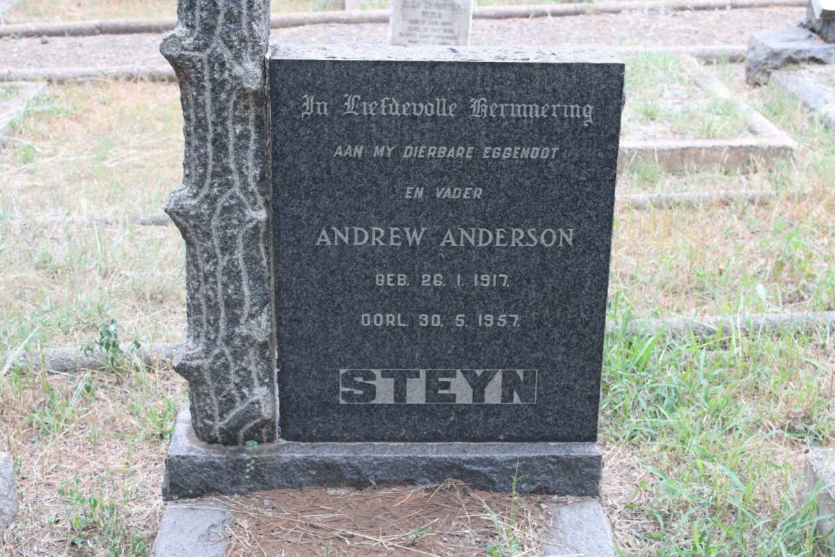 STEYN Andrew Anderson 1917-1957