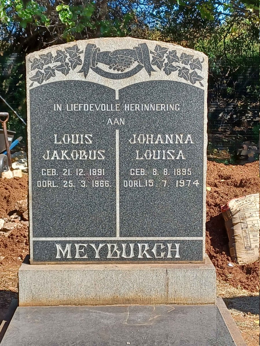 MEYBURGH Louis Jakobus 1891-1966 & Johanna Louisa 1895-1974
