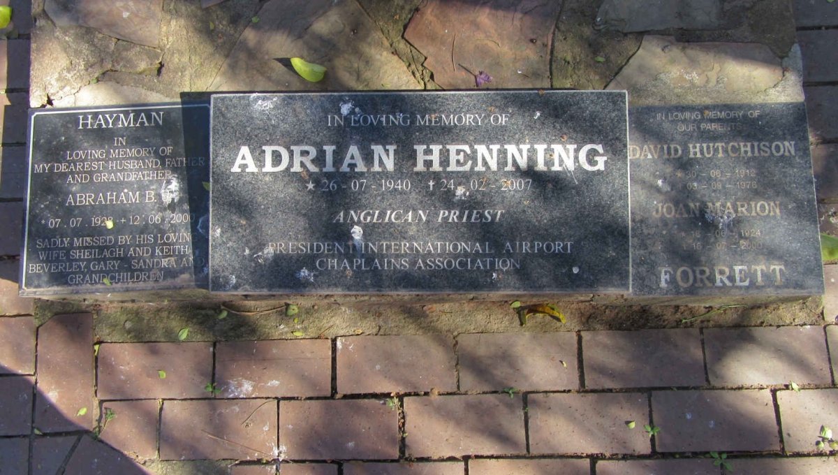 HAYMAN Abraham B. 192?-2000 :: HENNING Adrian 1940-2007 :: FORRETT David Hutchison 1912-1976 & Joan Marion 1924-2000