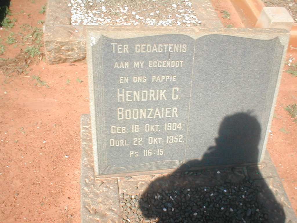 BOONZAIER Hendrik C. 1904-1952