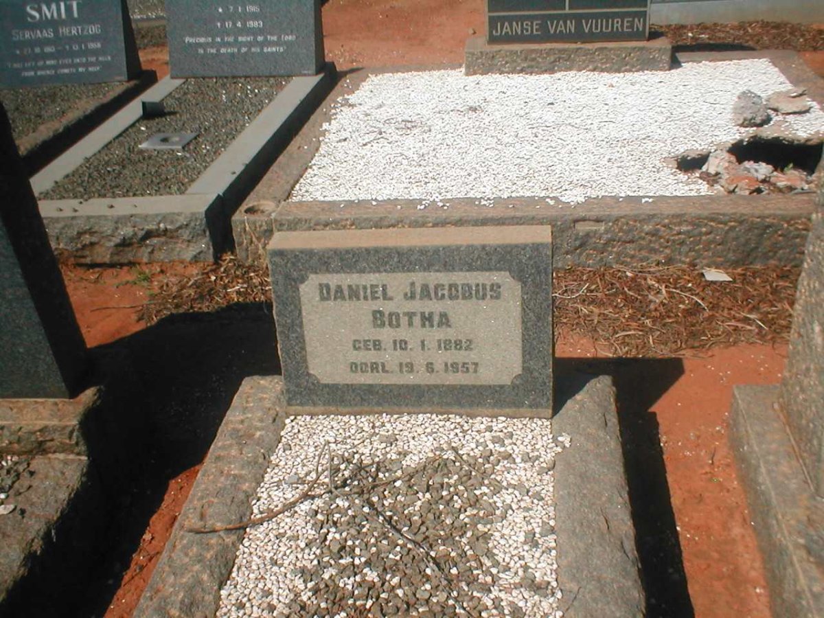 BOTHA Daniel Jacobus 1882-1957