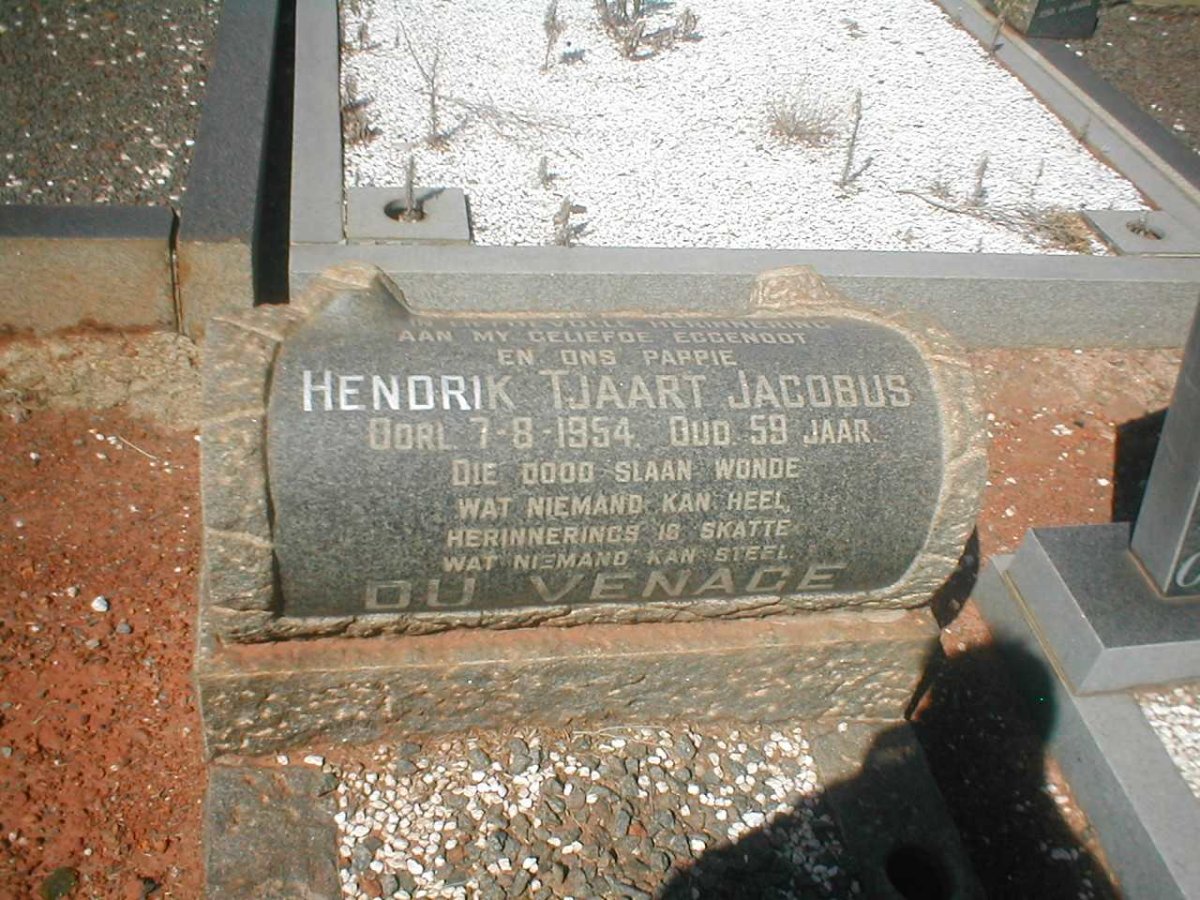DUVENAGE Hendrik Tjaart Jacobus 1895-1954