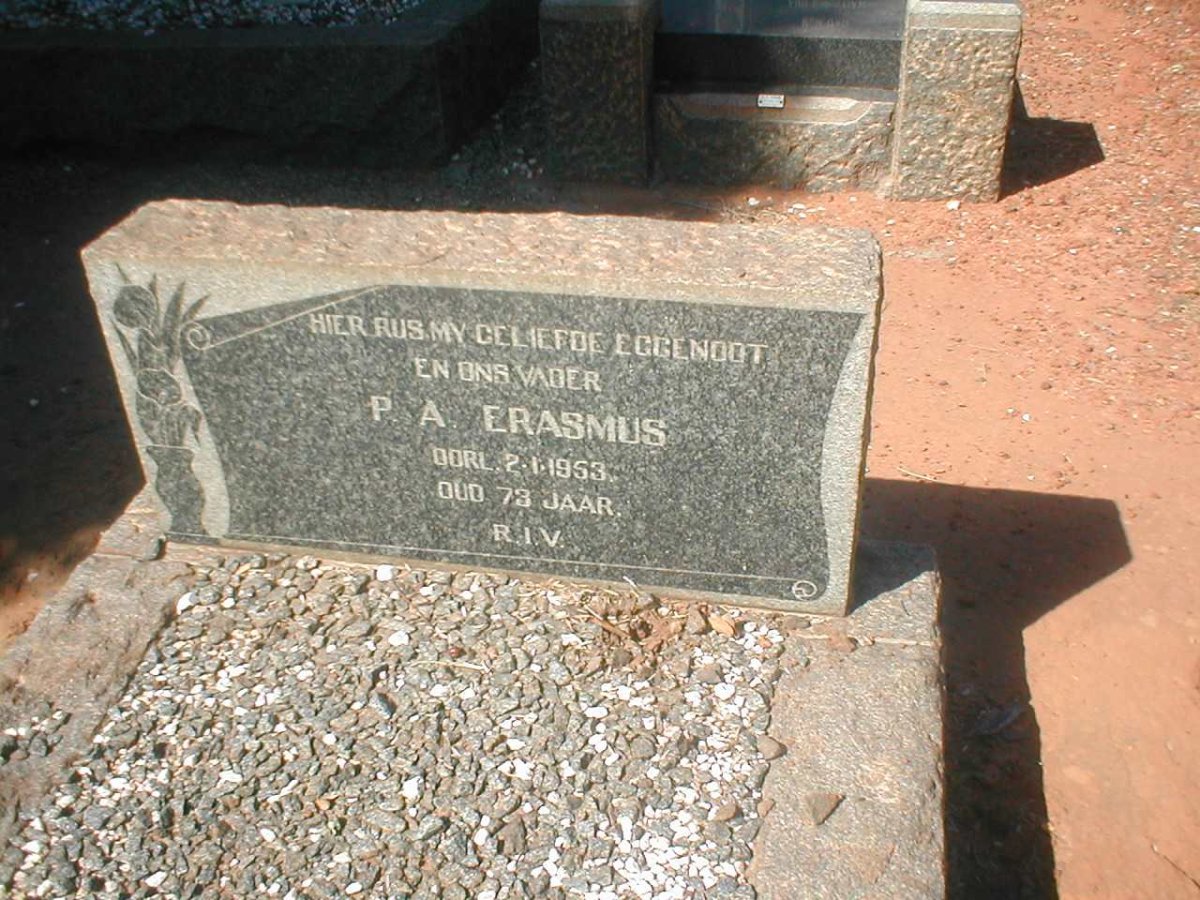 ERASMUS P.A. 1880-1953
